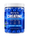 Riva Creatine Gummies bottle on a transparent background
