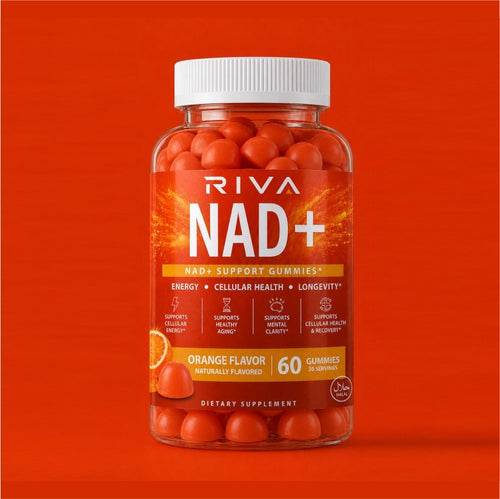 Riva NAD+ Gummies, orange flavour, 60 gummies
